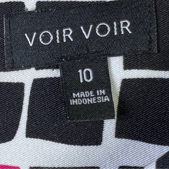 Voir Voir Size 10 Sleeveless Block Print Back Zippered Dress - Picture 10 of 11